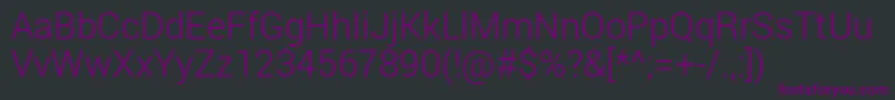 RobotoLight Font – Purple Fonts on Black Background