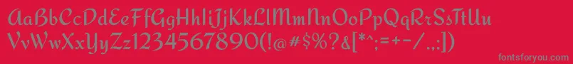 Redressed Font – Gray Fonts on Red Background