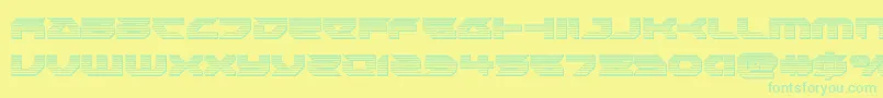 Royalsamuraichrome Font – Green Fonts on Yellow Background