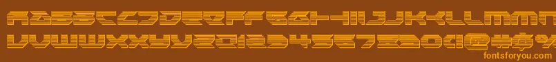 Royalsamuraichrome Font – Orange Fonts on Brown Background