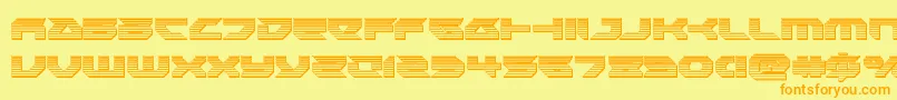 Шрифт Royalsamuraichrome – оранжевые шрифты на жёлтом фоне