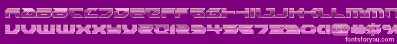 Royalsamuraichrome Font – Pink Fonts on Purple Background