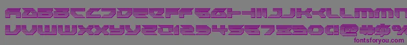 Royalsamuraichrome-fontti – violetit fontit harmaalla taustalla