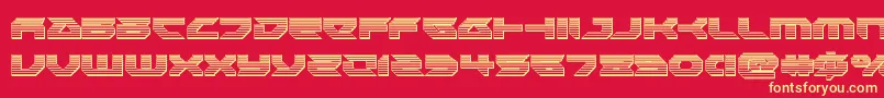 Royalsamuraichrome Font – Yellow Fonts on Red Background