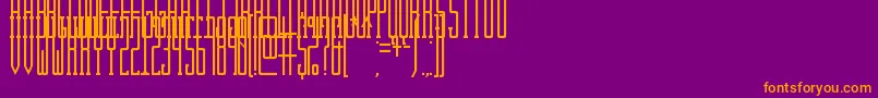 KibbySlab Font – Orange Fonts on Purple Background