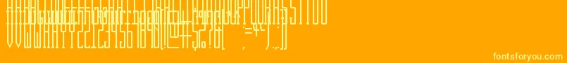 KibbySlab Font – Yellow Fonts on Orange Background