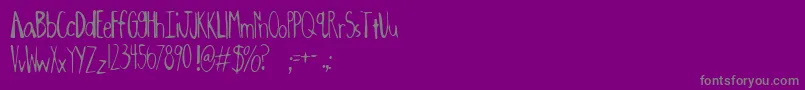 Oxalic Font – Gray Fonts on Purple Background