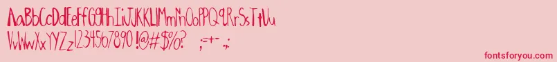 Oxalic Font – Red Fonts on Pink Background