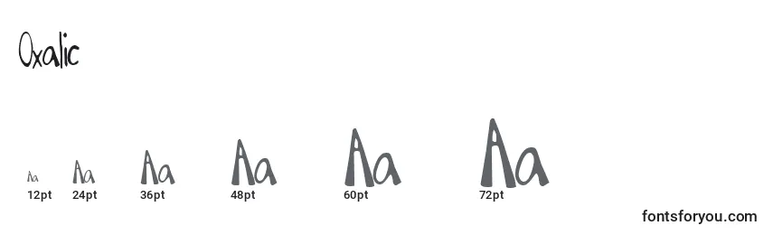 Oxalic Font Sizes