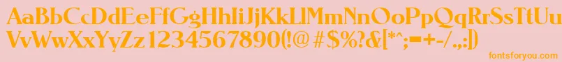 fuente NevadaDemibold – Fuentes Naranjas Sobre Fondo Rosa