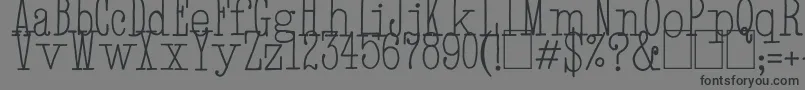 Шрифт HandTypewriter – чёрные шрифты на сером фоне