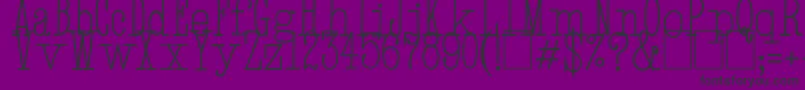 フォントHandTypewriter – 紫の背景に黒い文字