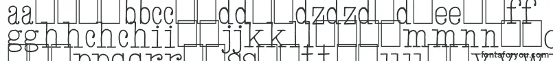 HandTypewriter-Schriftart – slowakische Schriften