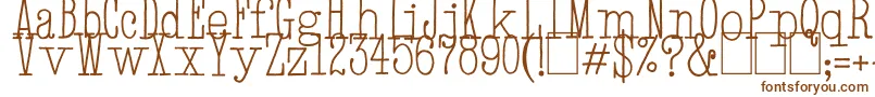 Шрифт HandTypewriter – коричневые шрифты на белом фоне