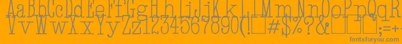 HandTypewriter Font – Gray Fonts on Orange Background