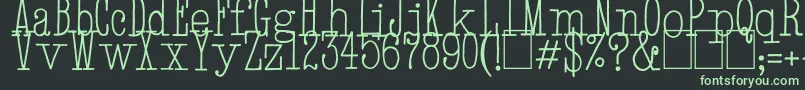 HandTypewriter Font – Green Fonts on Black Background