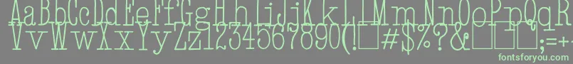 HandTypewriter-fontti – vihreät fontit harmaalla taustalla