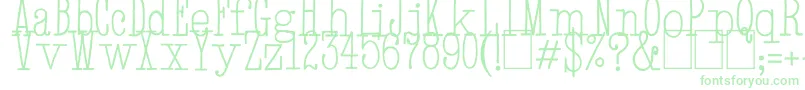 Czcionka HandTypewriter – zielone czcionki