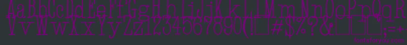Шрифт HandTypewriter – фиолетовые шрифты на чёрном фоне