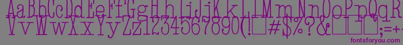 Шрифт HandTypewriter – фиолетовые шрифты на сером фоне