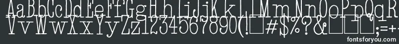 HandTypewriter-fontti – valkoiset fontit mustalla taustalla