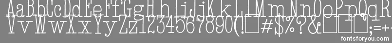 HandTypewriter-fontti – valkoiset fontit harmaalla taustalla