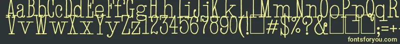 HandTypewriter-fontti – keltaiset fontit mustalla taustalla
