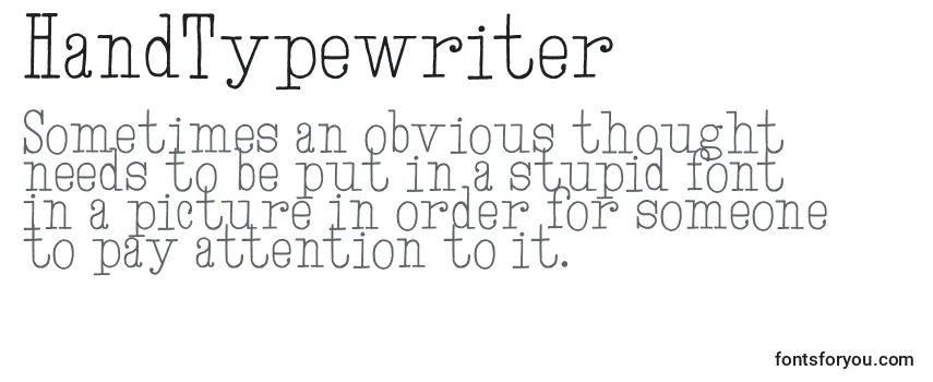 Шрифт HandTypewriter