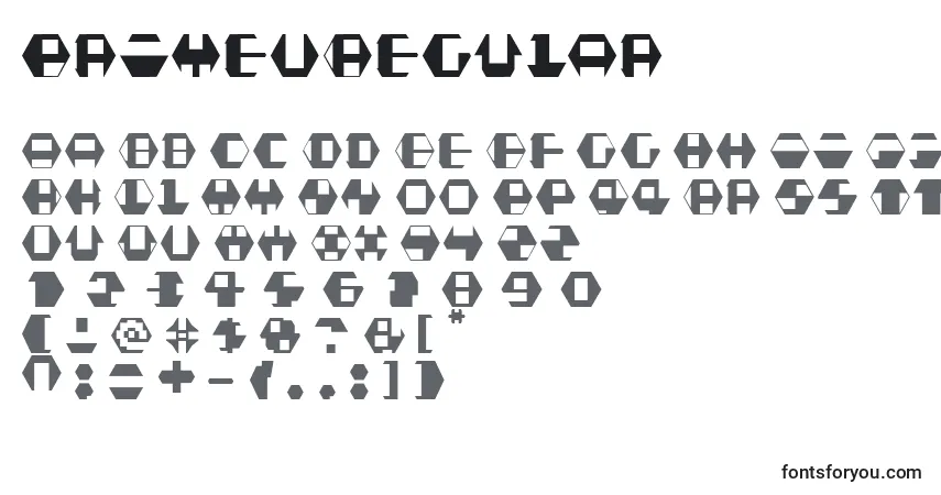 Schriftart PrimevRegular – Alphabet, Zahlen, spezielle Symbole