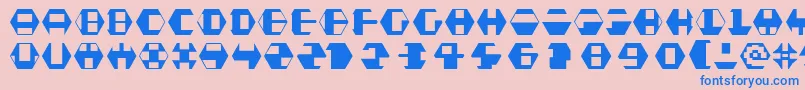 PrimevRegular Font – Blue Fonts on Pink Background