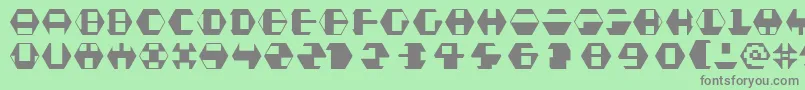 PrimevRegular Font – Gray Fonts on Green Background