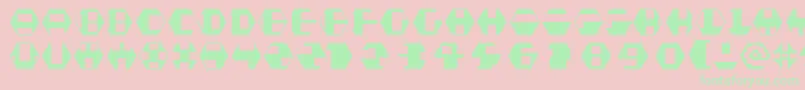 PrimevRegular Font – Green Fonts on Pink Background