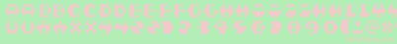 PrimevRegular Font – Pink Fonts on Green Background