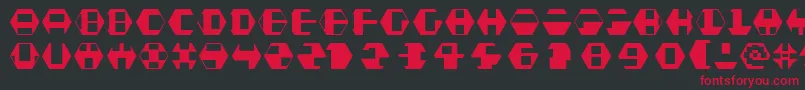 Police PrimevRegular – polices rouges sur fond noir