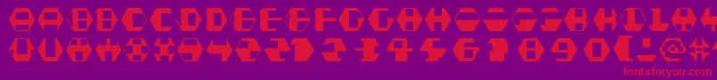 PrimevRegular Font – Red Fonts on Purple Background