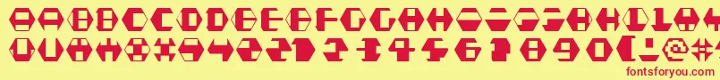 PrimevRegular Font – Red Fonts on Yellow Background