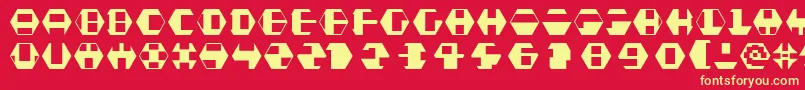 PrimevRegular Font – Yellow Fonts on Red Background