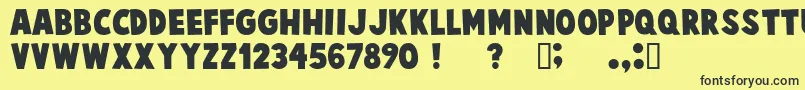 CartoonistKooky Font – Black Fonts on Yellow Background