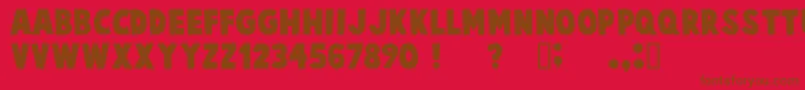 CartoonistKooky Font – Brown Fonts on Red Background
