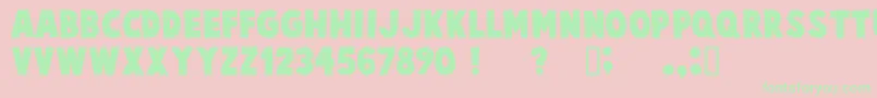 CartoonistKooky Font – Green Fonts on Pink Background