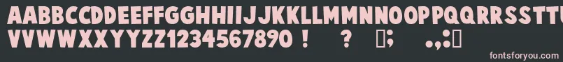 CartoonistKooky Font – Pink Fonts on Black Background