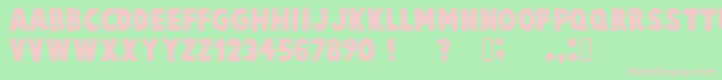 CartoonistKooky Font – Pink Fonts on Green Background