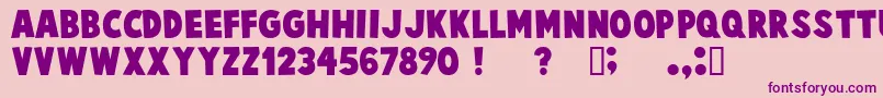 CartoonistKooky Font – Purple Fonts on Pink Background