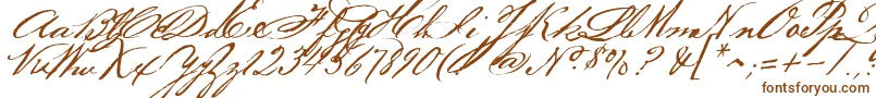 Шрифт Bakerscript – коричневые шрифты на белом фоне