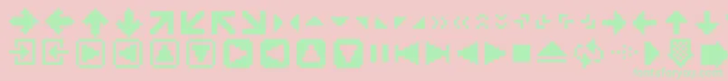 Pixarrows Font – Green Fonts on Pink Background