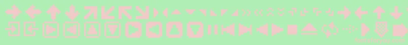 Pixarrows Font – Pink Fonts on Green Background