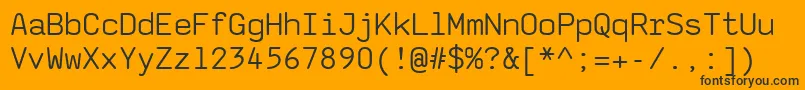 Saxmono Font – Black Fonts on Orange Background