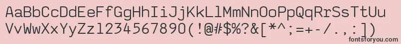 Saxmono Font – Black Fonts on Pink Background