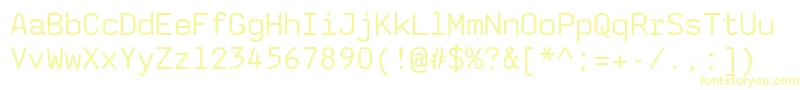 Saxmono Font – Yellow Fonts on White Background