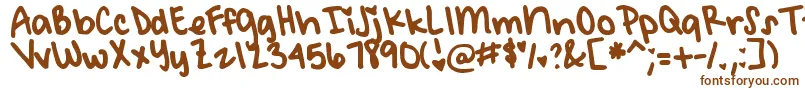 DjbMeetMeAtMyLocker Font – Brown Fonts on White Background